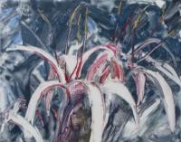 Giant Spider Lily  monotype by Charlotte Nairn