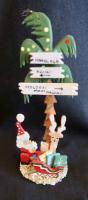 Emgee_Santa and Reindeer under Coconut Tree by Martha Greenwell (1920-2014)