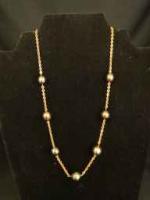 Tahitian Black Pearl Necklace, singe strand by Mac Dunford