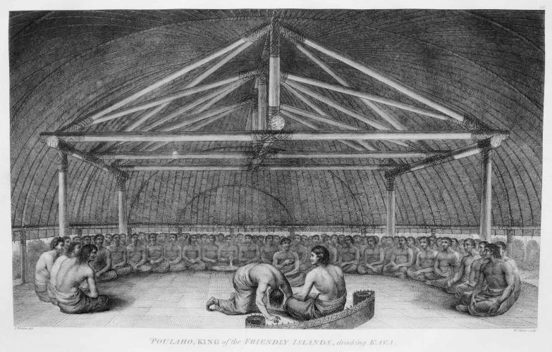 Poulaho, King of the Friendly Islands, Drinking Kawa by John Webber (1752-1793)