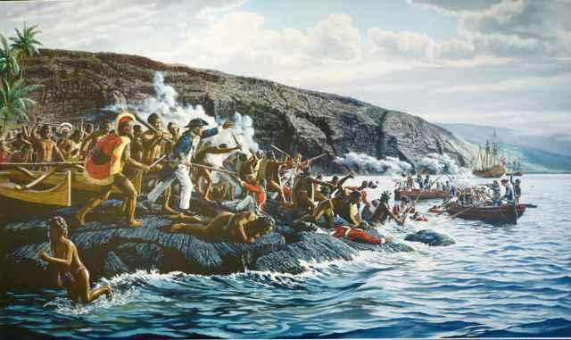 The Death of Capt. Cook, February 14, 1779 by Herb Kawainui Kane