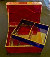Medium Red Stained Glass Box by David McCoy