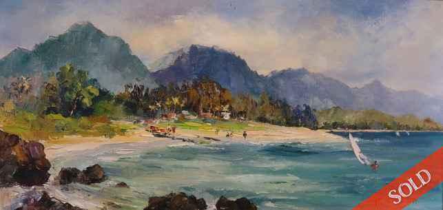 Maui Windsurfers by Hajime Okuda (1906-1992)