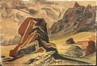 Pohaku Landscape by Robert Benjamin Norris (1910-2006)