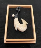Musk Ox Horn Fish Hook by Ray Peters