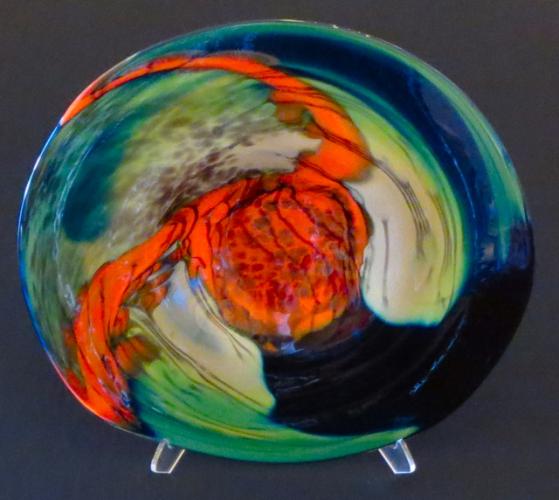 Ocean Vortex Glass Platter by Hugh Jenkins & Stephanie Ross
