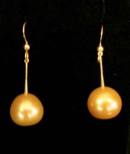 Golden South Sea Pearl Earrings_dangly 2 by Mac Dunford