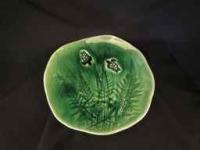 Green Stoneware Plate, with 2 Honu Design_04_7 by Birgitta Frazier