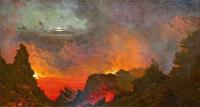 Kilauea by Moonlight by Jules Tavernier (1844-1889)