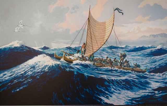 Crossing Molokai by Herb Kawainui Kane (1928-2011)