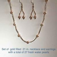 Gold Filled Necklace and Earrings Set by Lana McMahon