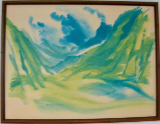 Blue and Green Abstract by Thomas Lloyd Ramsier