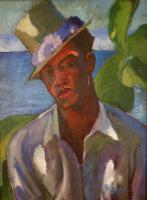 Hawaiian Top Hat aka Hawaiian Boy Head by Robert Lee Eskridge (1891-1975)