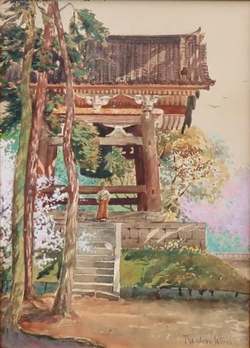 The Shrine in Spring (aka Temple Bell, Japan) by Theodore Wores (1859-1939)