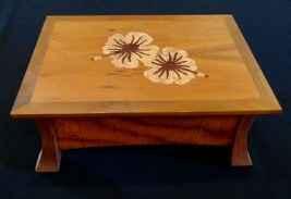 Koa Jewelry Box with Hibiscus Marquetry_2018 by David 