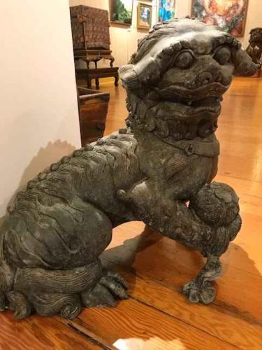 Pair of Bronze Foo Dogs by Unknown Unknown