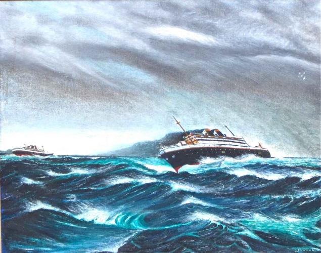 Two Ships at Sea by James K. Parker
