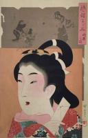 Geisha with Hair Ribbons by Toyohara Chikanobu (1838-1912)