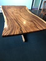 Natural Edge Dining Table with Banyan Base_2021 HWG by Michael Felig