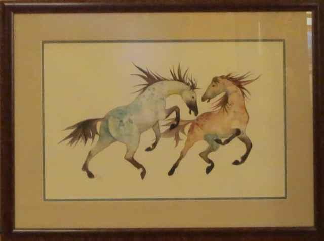 Two Horses by John Thomas (1927-2001)