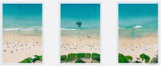 Hapuna Beach Triptych by Gray Malin