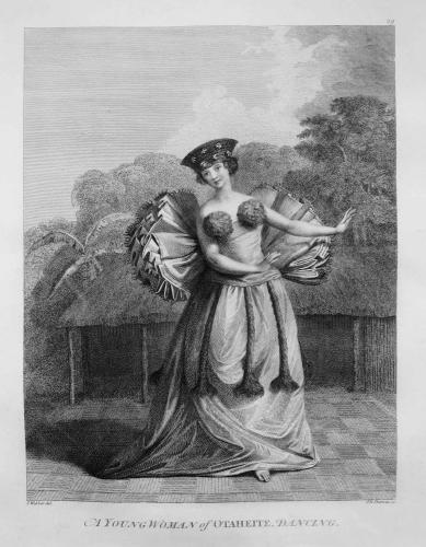 A Young Woman of Otaheite Dancing by John Webber (1752-1793)