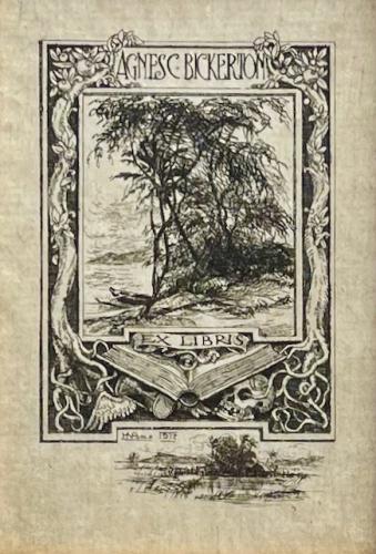 Agnes Bickerton Bookplate by Horatio Nelson Poole (1884-1949)