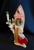Emgee Ornament_Santa and Surfboard by Martha Greenwell (1920-2014)