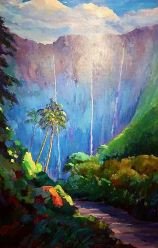 Hi'ilawe Falls by Peter Jefferson