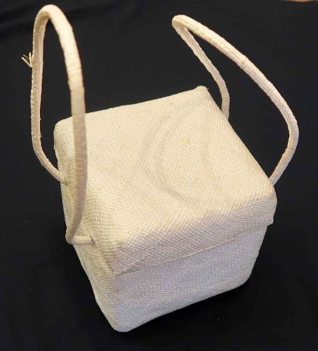 Woven Two Handle Square Purse with Lift Top by Unknown Unknown