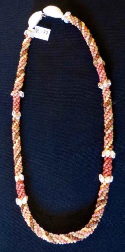 Ni'ihau Shell 4-Tie Poepoe Mulit-Color Necklace_NL178 by Mac Dunford