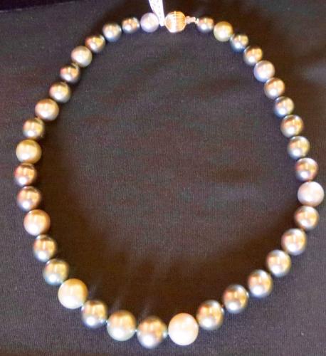 Tahitian Multi-color Pearl Necklace_22" by Mac Dunford