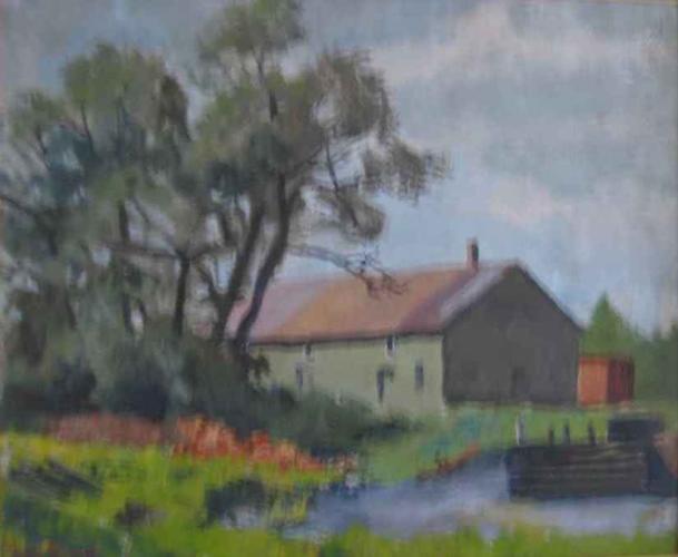 Farm Scene by Peter Hayward (1905-1993)
