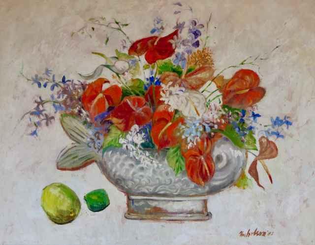Anthurium Floral Arrangement by Emrich Nicholson