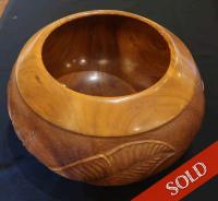 Monkeypod Carved Bowl by Fritz Abplanalp (1907-1977)