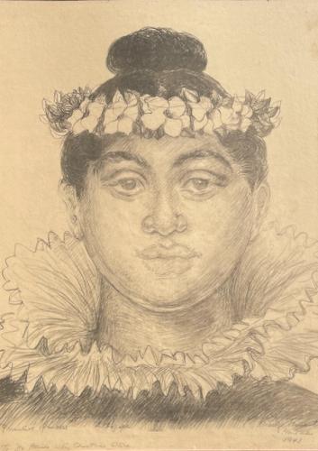 Flower Crowned Girl by Madge Tennent (1889-1972)