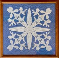 Hawaiian Quilt, Blue_framed by Unknown Unknown