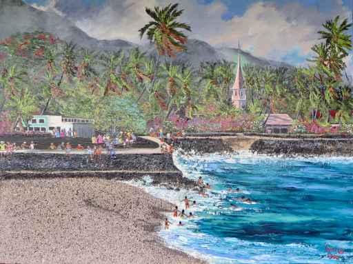 Kailua-Kona Pier by Jeanne Lopes
