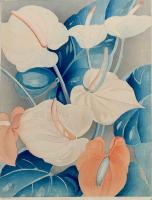 Anthuriums by Shirley Russell (1886-1985)