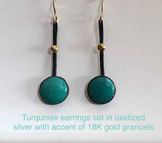 Turquoise Earrings by Lana McMahon