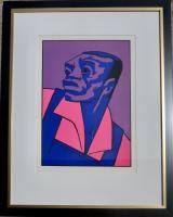 Rhapsody in Blue, framed, 23/100 by Jean Charlot (1898-1979)