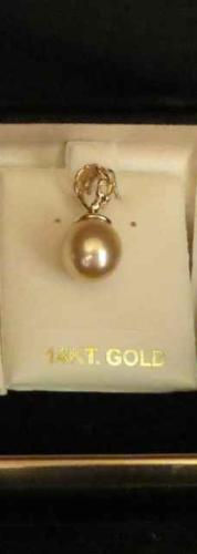 Golden South Sea Pearl "Plumeria" Pendant by Mac Dunford