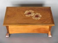 Koa Jewelry Box with Hibiscus Marquetry by David & Doni Reisland