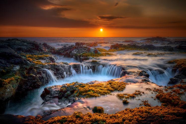 Sunset at the Devil's Well by Thomas (Tom) Upton