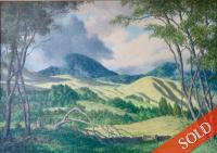 Puu Hokuula, Red Star Hill, Waimea by Lloyd Sexton (1912–1990)