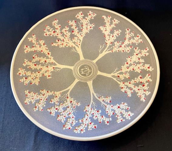 Ohia Trees Carving plate by Madge Tennent (1889-1972)
