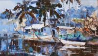 Haleiwa, On a Still Lagoon by Hiroshi Tagami (1928-2014)