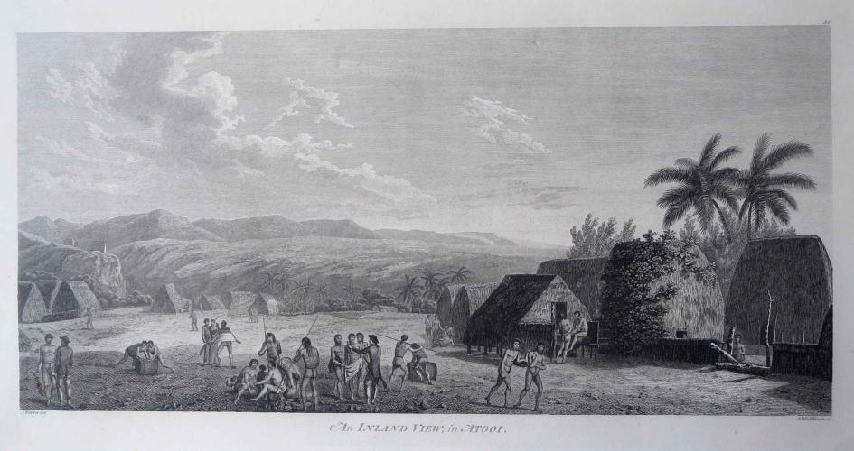 An Inland View in Atooi_framed by John Webber