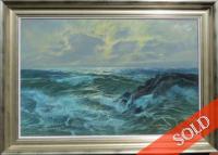 Waves at Dusk by Lionel Walden (1861-1933)