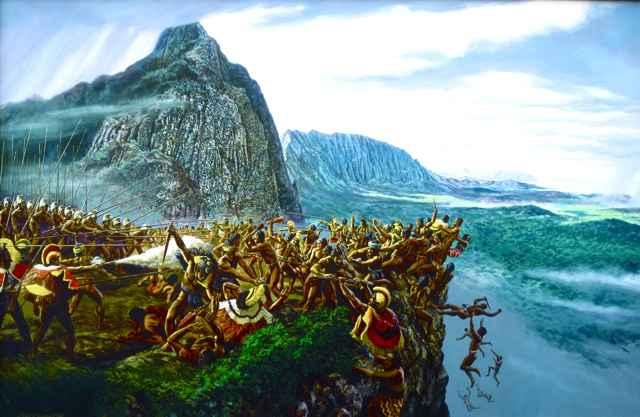 Battle of Nu'uanu Pali by Herb Kawainui Kane